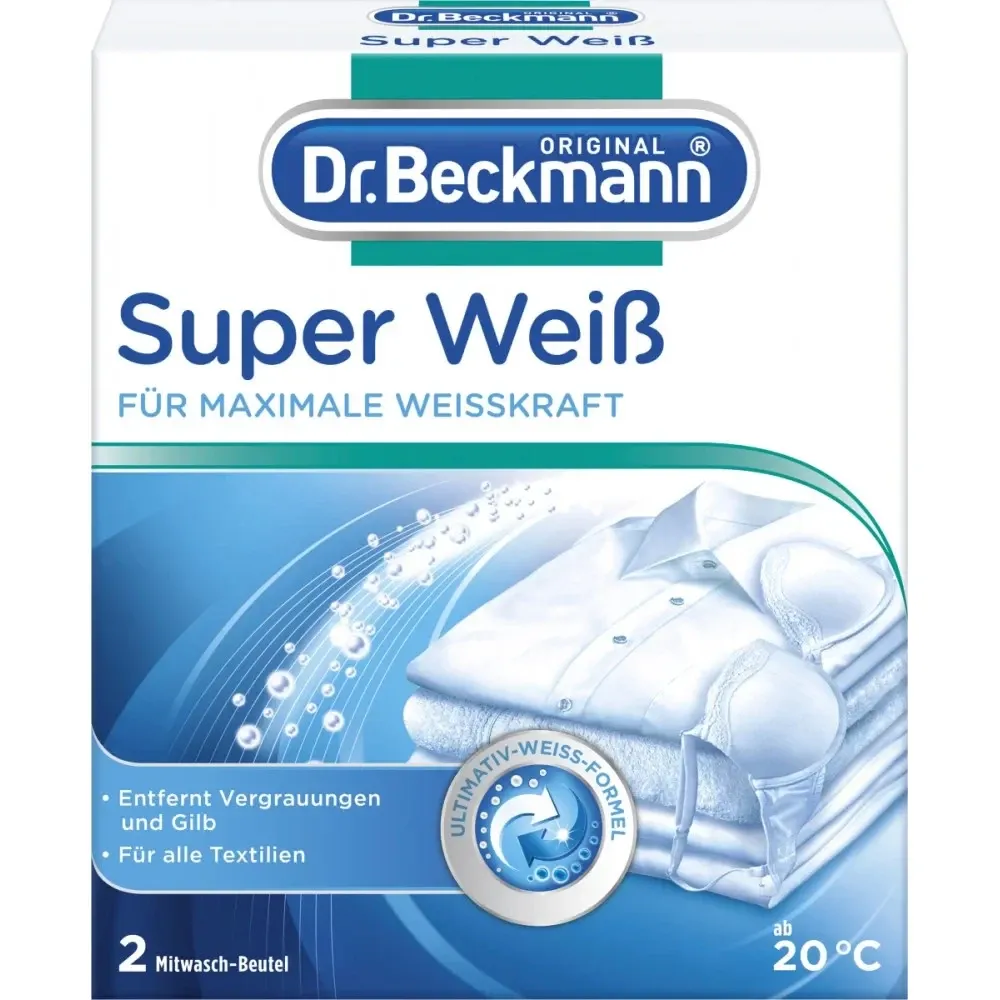 Вибілювач для білизни в пакетах Dr.Beckmann Super Weis 2 шт. Львів - фото 1
