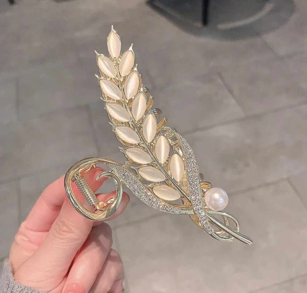 Заколка-крабік колосок Золотистий Смела - изображение 1