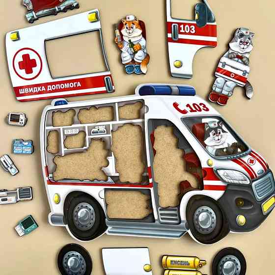 Деревянный пазл-сортер 