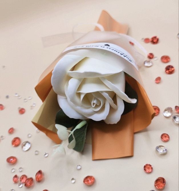 Мило-букет "Троянда" Молочний Сміла - фото 5