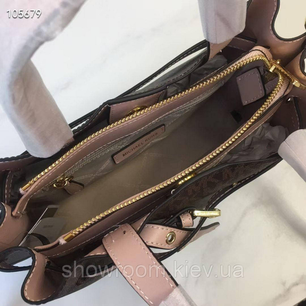 Брендова жіноча сумка MK Emilia brown-1 LUX Київ - фото 7