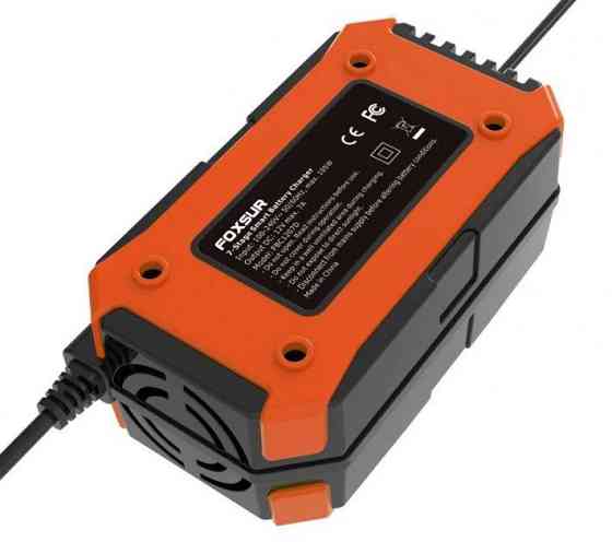 Зарядное устройство для автомобильного аккумулятора Foxsur 12V 7A (Красный) Винница
