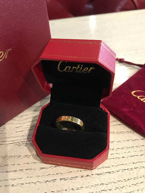 Cartier кільце в лимонному золоті тоненьке Одеса - фото 3