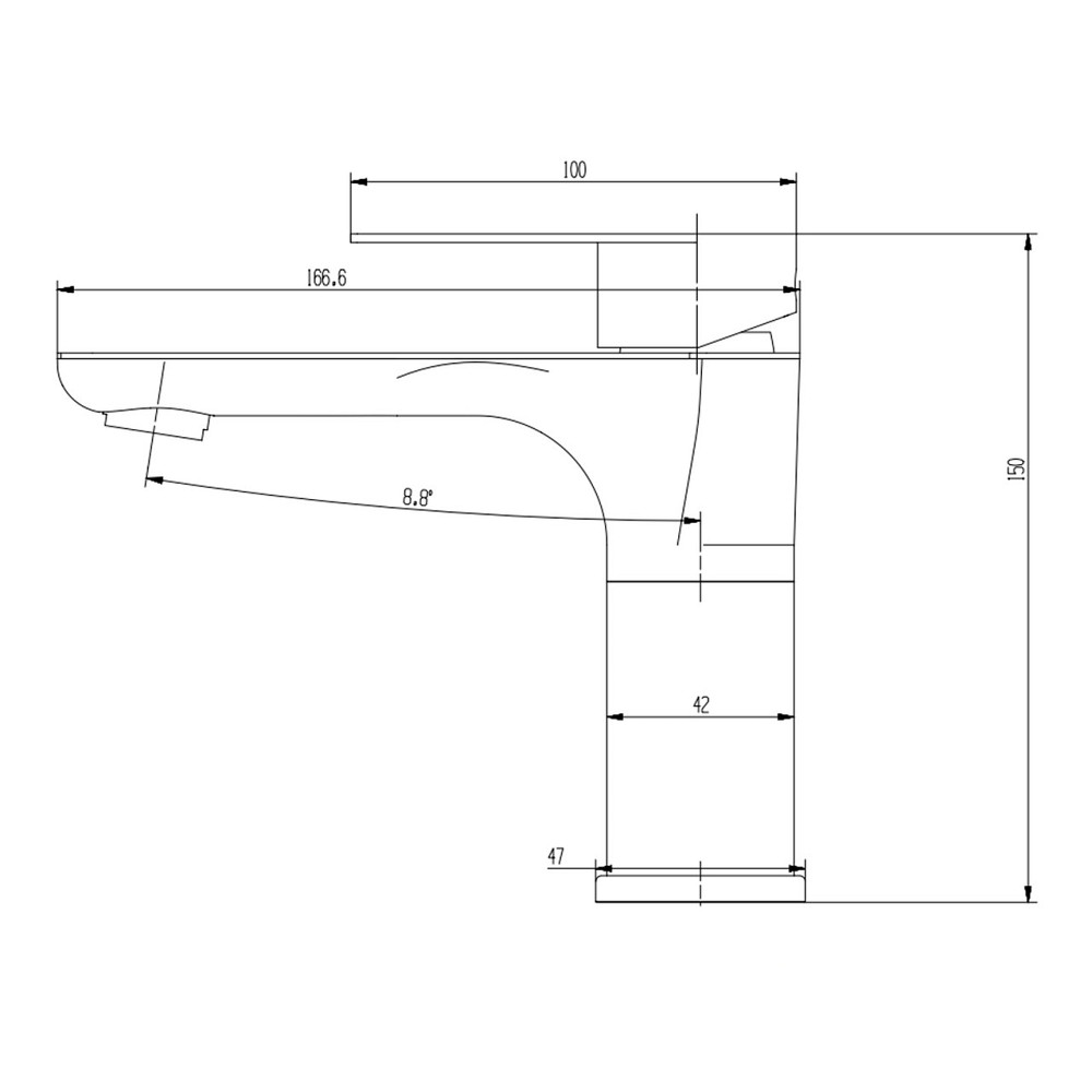 Змішувач для умивальника Globus Lux Swiss SQW-101-GP Київ - фото 4