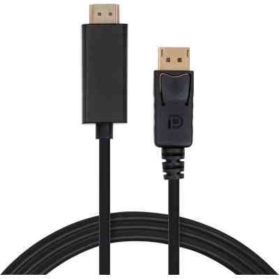 Кабель мультимедійний DisplayPort M to HDMI M 1.8m V1.4/V2.1 4K120/8K60 Vinga (VCPDP14HI211.8) Вінниця