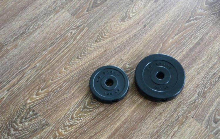 Штанга набірна W-подібна на 27 кг Гантелі, гирі, штанги і диски з пластиковим покриттям Київ - фото 6