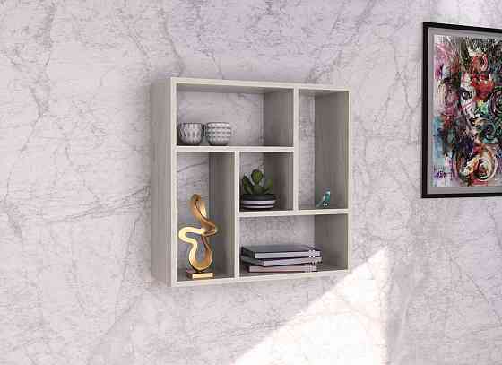 Полиця навісна П-3, Дуб Крафт Білий, 610/230/610 Львів