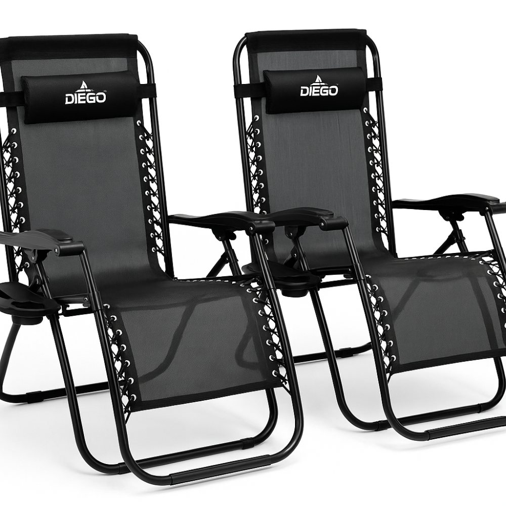 Кресло шезлонг комплект 2шт Diego 173см + подстаканник (Польша) Киев - изображение 1