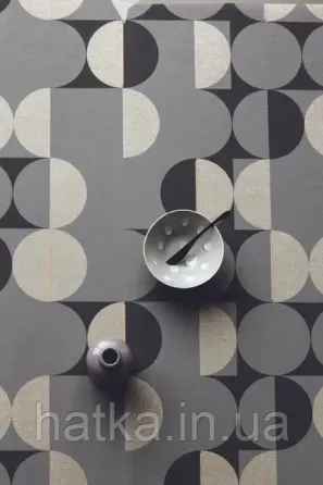 Шпалери вінілові на флізеліні Rasch Clasik 0,53х10 геометрія фігури кола смуги чорні сірі Київ