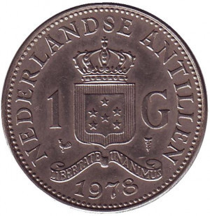 Монета 1 гульден. 1978-79 рік, Нідерландські Антильські острови. Полтава - фото 1