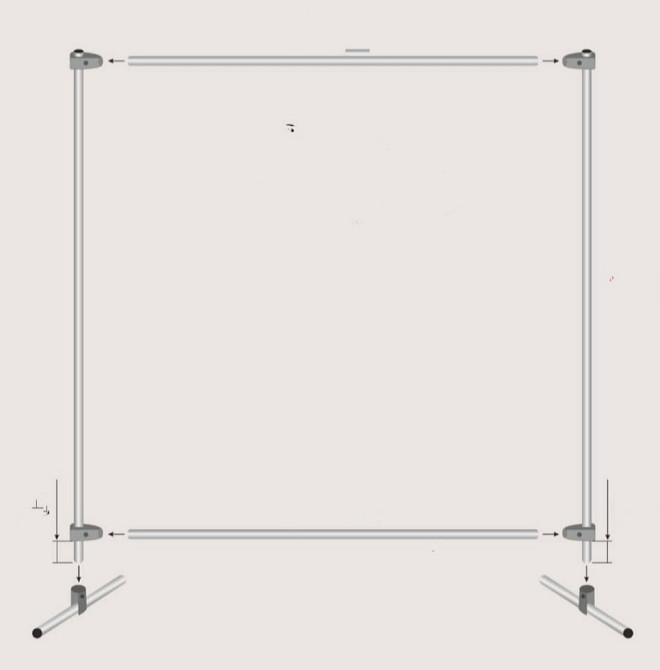 Каркас під банер 2м*2м Прес-волл стійка для банера конструкція під банер та фотозони Київ - фото 1