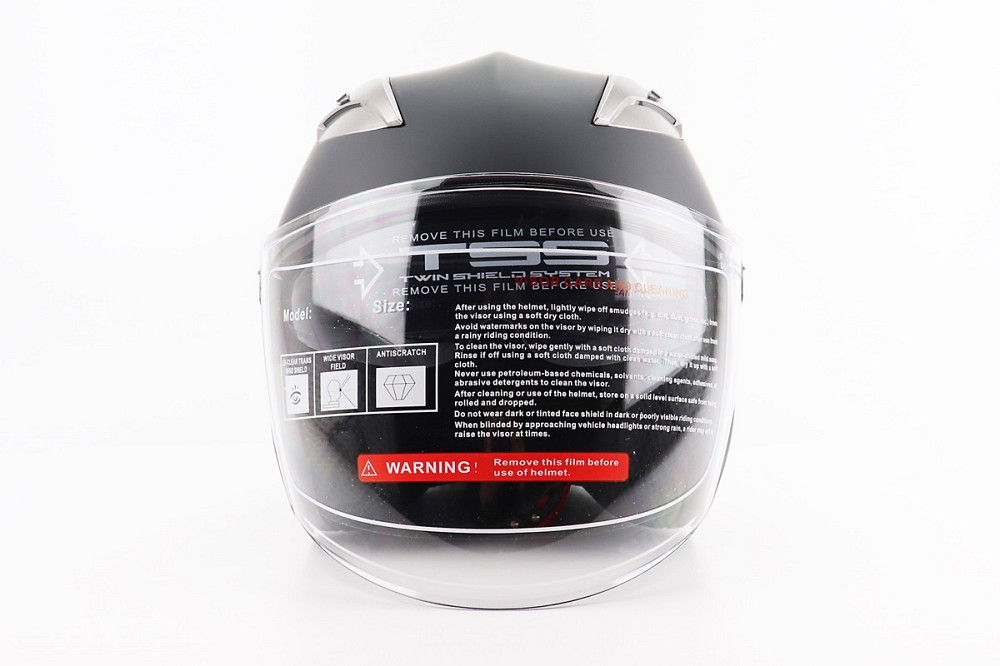 Шолом відкритий+відкидні окуляри BLD-708 S (55-56см), ЧОРНИЙ матовий Київ - фото 4