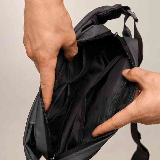 Чоловіча бананка нейлонова сумка сіра Pobedov Just Київ