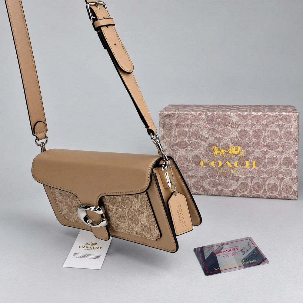 Женская сумка кроссбоди Coach Tabby Shoulder light brown Lux Киев - изображение 2