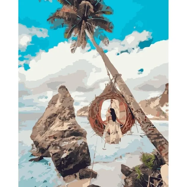 Набір для розпису по номерах Легкість відпочинку Strateg розміром 30х40 см (SS-6518), шт Київ - фото 1