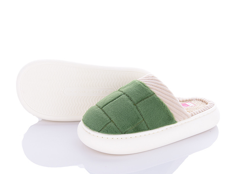 Тапочки женские домашние теплые закрытые мех Зеленый 36/37 Одесса - изображение 6