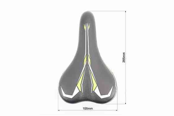 Сидіння MTB 265x155мм, чорно-зелене AVY-6632 Київ
