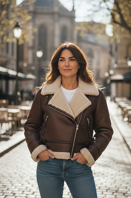 Модная женская дублёнка L Харьков - изображение 1