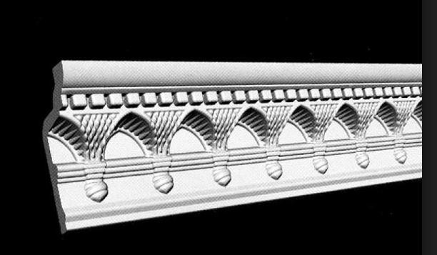 Потолочный плинтус 2м   GP-57  80х40х2000  mm для натяжных потолков Днепр - изображение 1