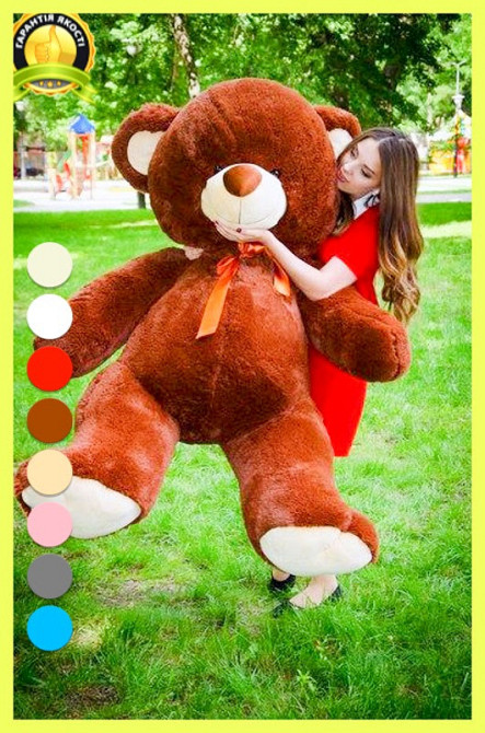 М'яка  іграшка подарунок на 8 березня плюшевий ведмедик Томии 180 см Шоколадний Тернопіль - фото 2