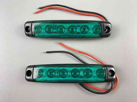 Ліхтар LED габаритний 24V IP67 6 led діодів SMD, оптична лінза + кріплення для авто Мукачево