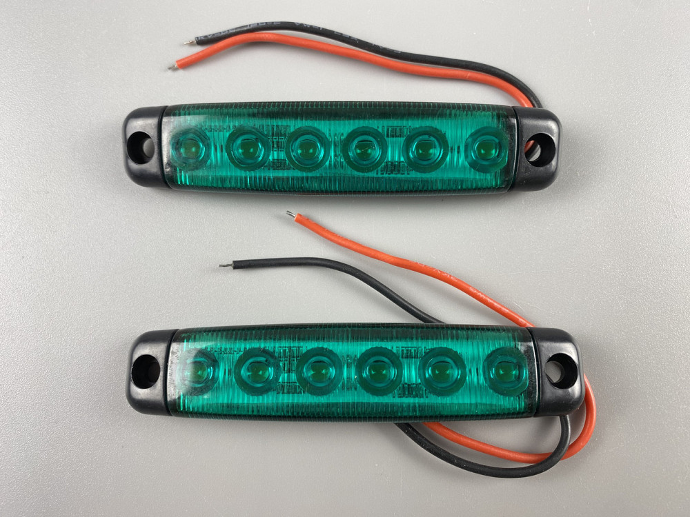 Ліхтар LED габаритний 24V IP67 6 led діодів SMD, оптична лінза + кріплення для авто Мукачево - фото 1