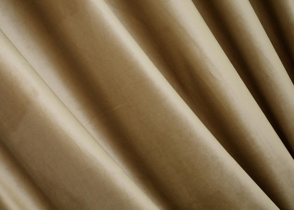 Комплект штор на люверсах VR-Textil Оксамит (бархат) № 1654ш Карамельний 150х280 см 2 шт (37-0230) Київ - фото 7