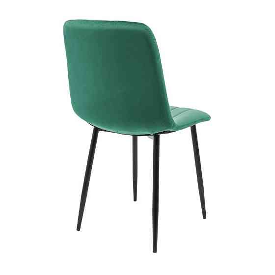 Стілець крісло м'який FuryDesign Malcolm 26 чорні ніжки Зелений Київ