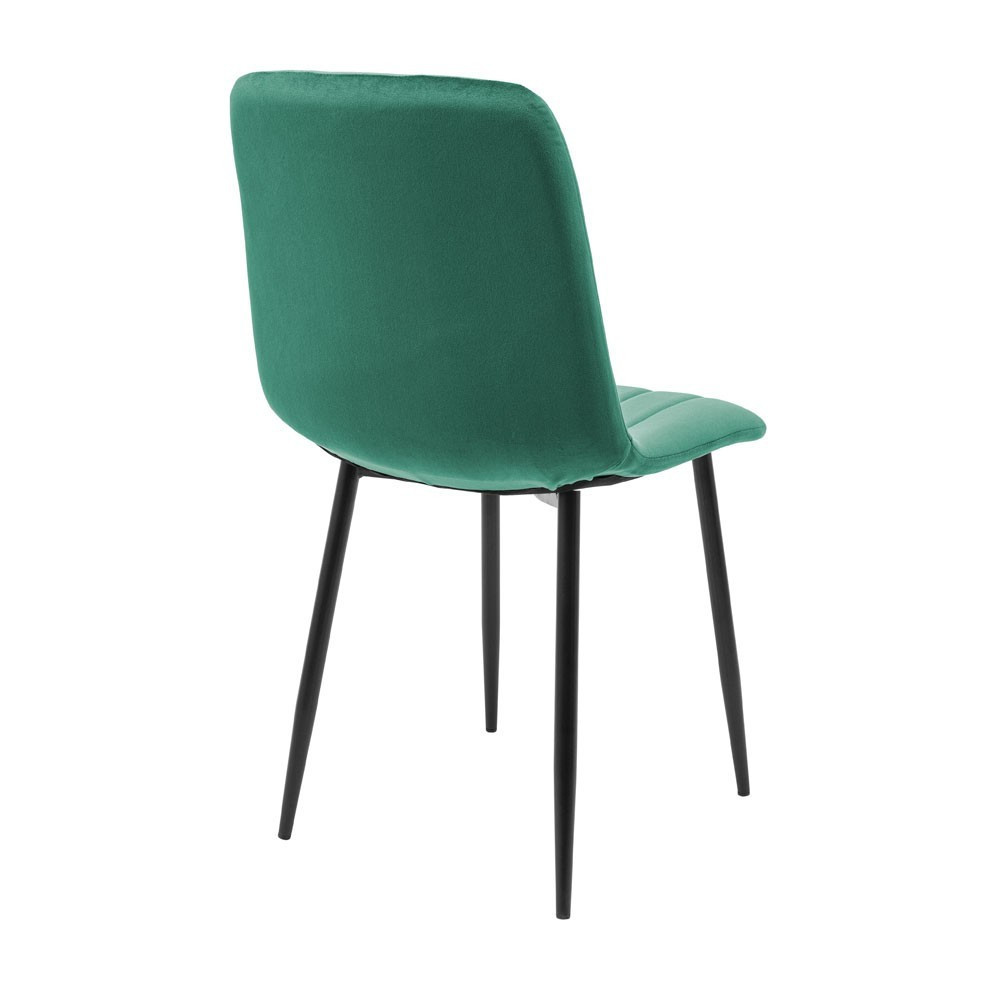 Стілець крісло м'який FuryDesign Malcolm 26 чорні ніжки Зелений Київ - фото 3