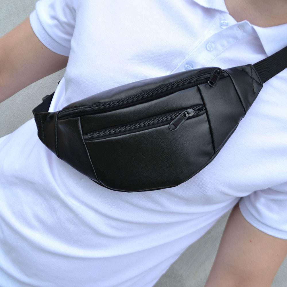 Сумка на пояс мужская бананка поясная экокожа компактная Мужская кожаная бананка Киев - изображение 3