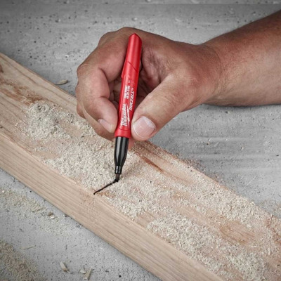 Маркер Milwaukee для будмайданчика INKZALL, тонкий, чорний (48223100) Вінниця - фото 8