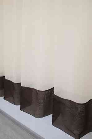 Кухонная занавеска VR-Textil № 047к бежевый с венге 270х170 см (52-0610) Киев