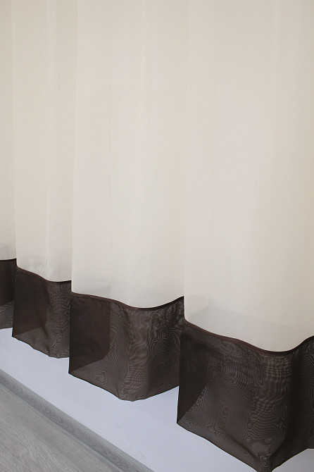 Кухонная занавеска VR-Textil № 047к бежевый с венге 270х170 см (52-0610) Киев - изображение 5