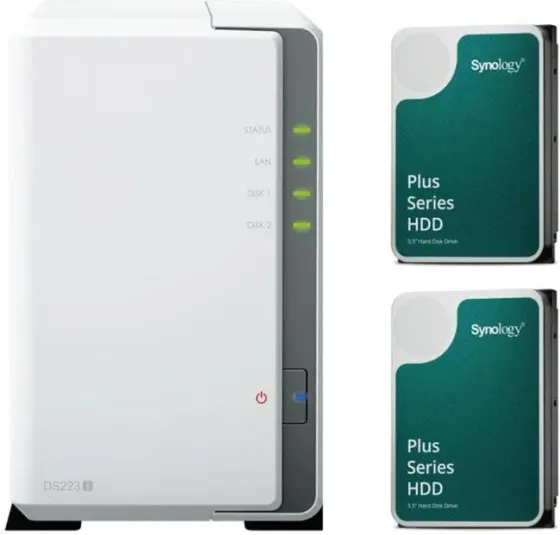 Сервер Сервер Synology DS223j 2-bay + 2 x Диск HAT3300-4T 4TB 256MB 5400 obr./min Киев