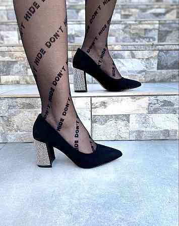 Meideli Туфлі жіночі MEIDELI чорні еко-замша каблук 8 см 38р. (4111) Коломыя