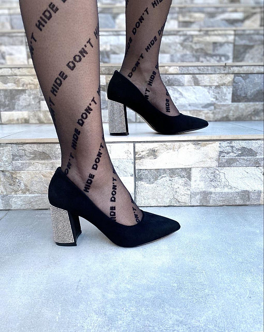 Meideli Туфлі жіночі MEIDELI чорні еко-замша каблук 8 см 38р. (4111) Коломыя - изображение 2