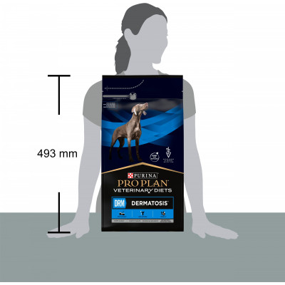 Сухий корм для собак Purina Pro Plan Veterinary Diets DRM Dermatosis Для підтримання функції шкіри при дерматозах та надмірному випадінні шерсті 3 кг  Вінниця - фото 3