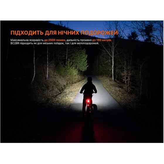 Комплект велосипедных фар Fenix BC28R (передняя + задняя) Винница