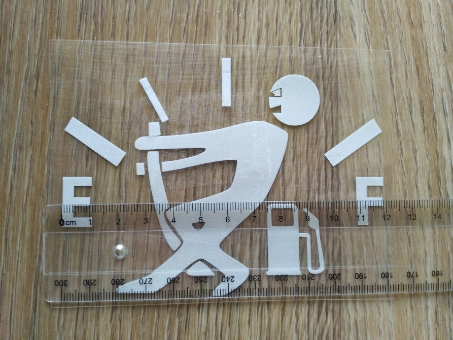 Наклейка на авто На бак Біла світловідбивна Київ - фото 5