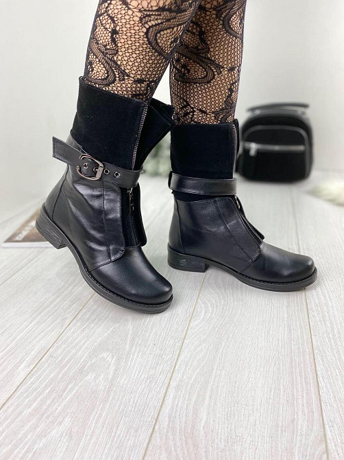 Черевики жіночі M.KRAFT T-38 чорні (зима, шкіра натуральна) (2482) 37р.41р. 41 Коломия - фото 1