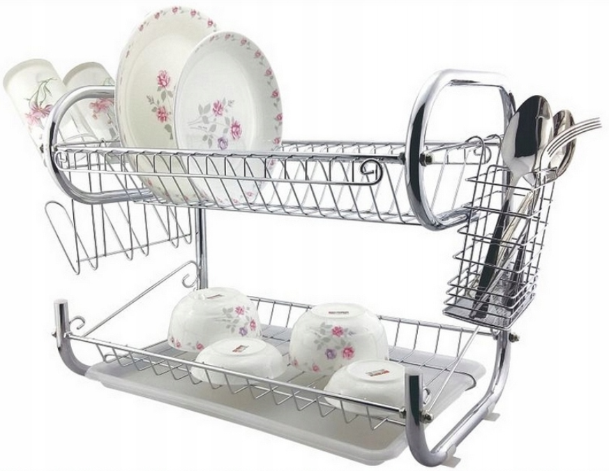 Настольная сушилка с поддоном из нержавеющей стали для посуды 42*23*37 см UNIQUE UN-2001 Одесса - изображение 9