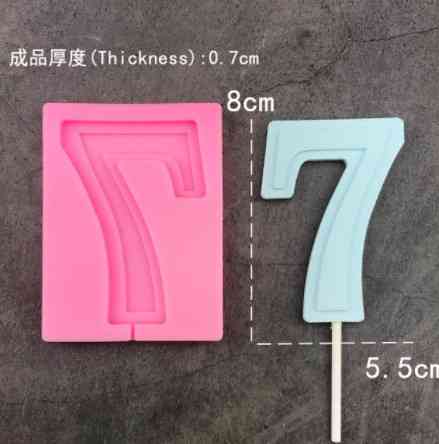 Молд силиконовый цифра 7 - размер молда 9,5*7см Киев