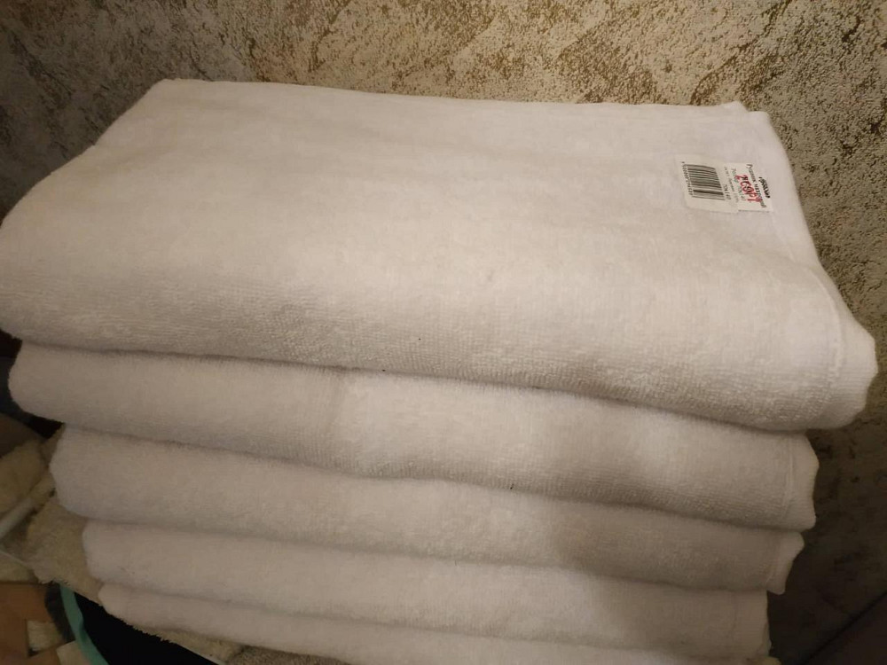 Полотенца махровое белое 2 сорт 70×140 яр-400 Киев - изображение 3