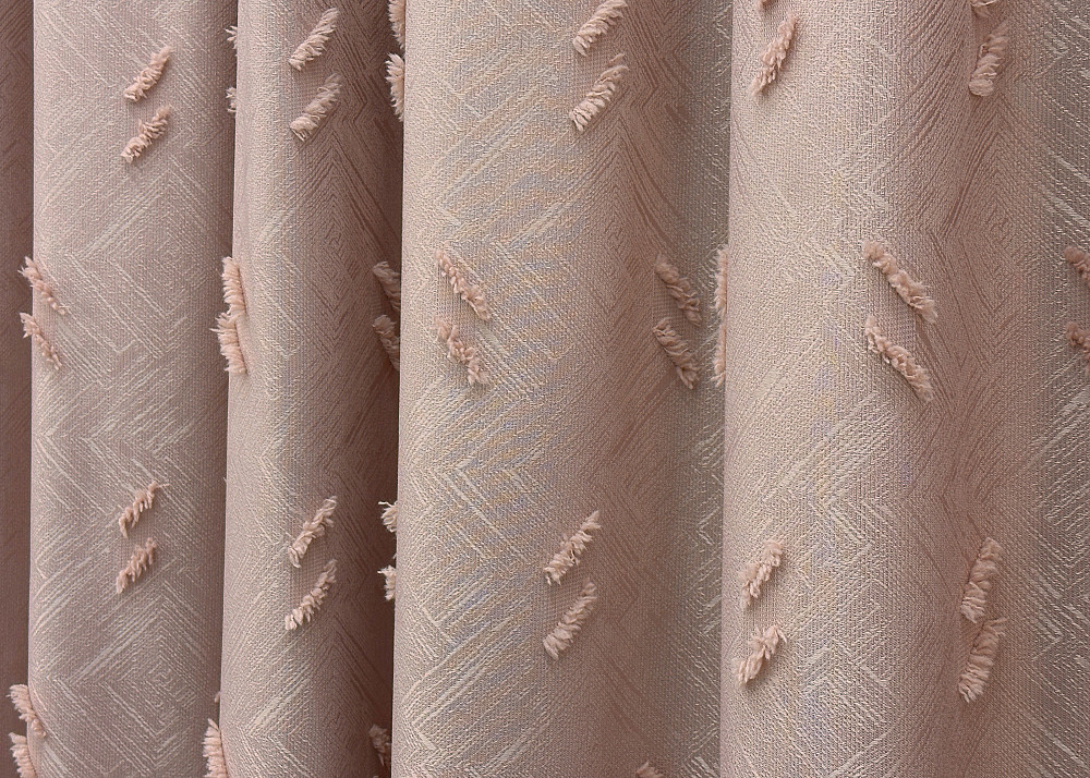 Комплект штор VR-Textil Лен Букле № 1880ш Пудровый 130х305 см 2 шт (39-977) Киев - изображение 8