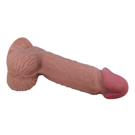 Фалоімітатор BAILE Sliding Skin 8,1'' Flesh, Bendable Suction base TPR Sex Aura Київ