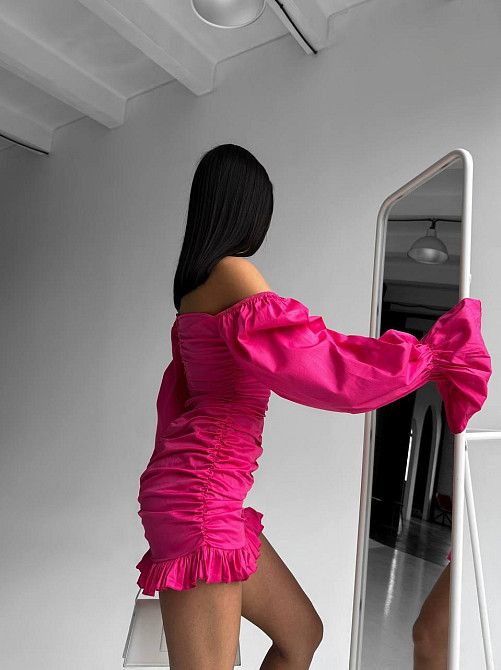 Жіноча приваблива вечірня мініплаття з турецького котону Малина, 42/44 Одеса - фото 8