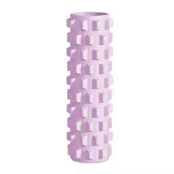 Ролик массажный для йоги и фитнеса,валик гимнастический, фиолетовый 45 х 14,5 см 2063_Purple Каменец-Подольский