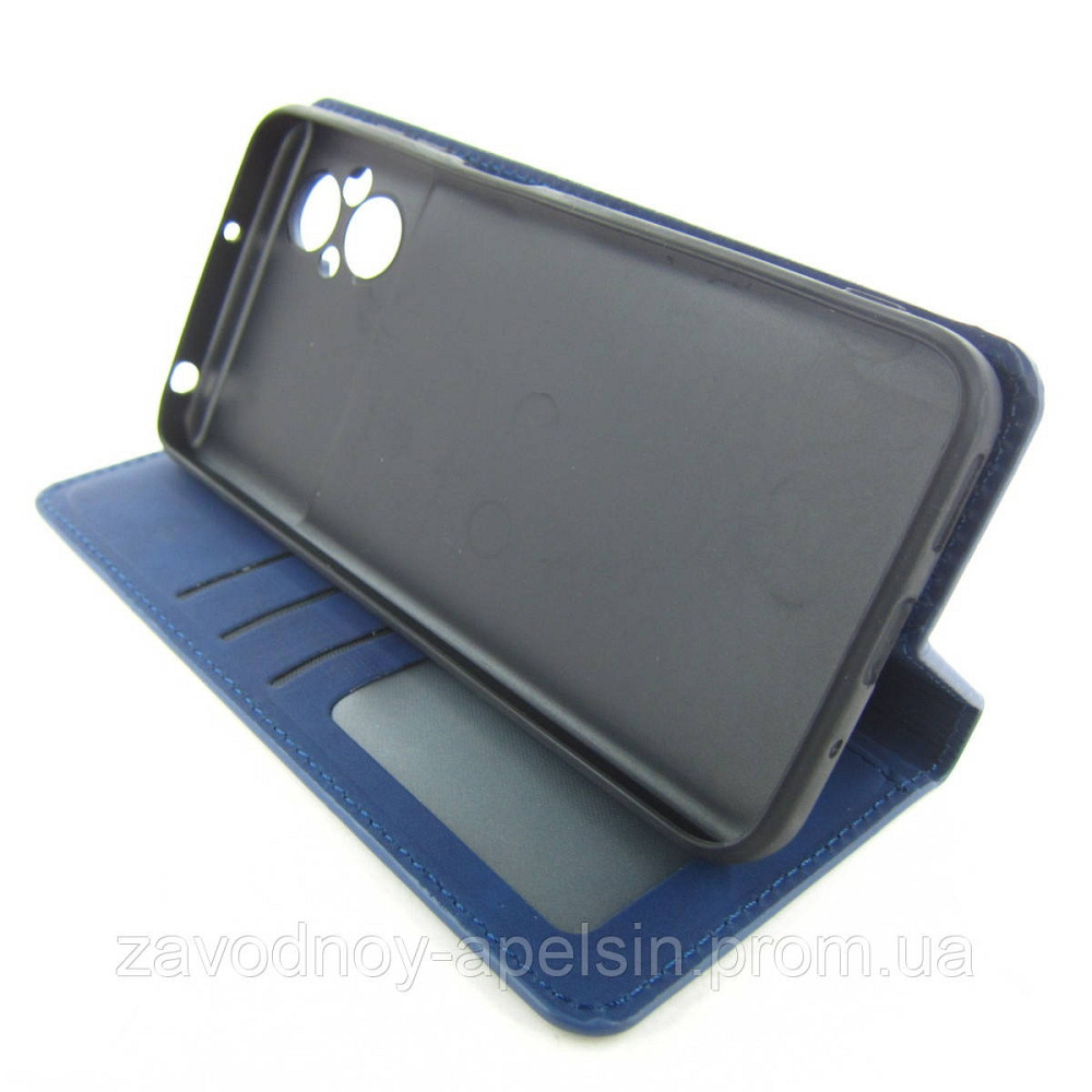 Чохол-книжка Xiaomi Poco M5 шкіряний (синій) Одеса - фото 2