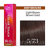 5/73 Фарба для волосся Wella Color Touch 5/73 світлий коричневий коричнево-махагоновий
