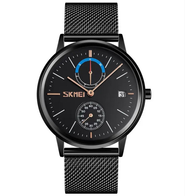 Класичний чоловічий годинник Skmei 9182 Чорний Вінниця - фото 1